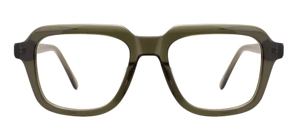 Clear Large Spectacles (Transparent Green)
