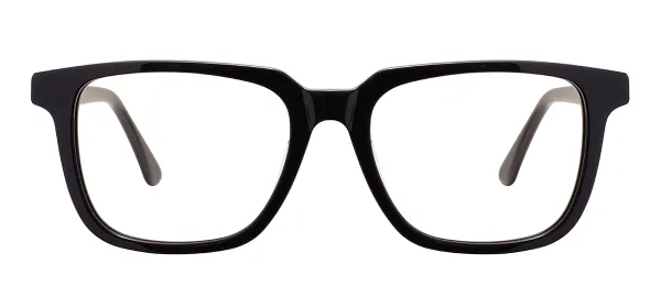 Classic Square Glasses (Black)