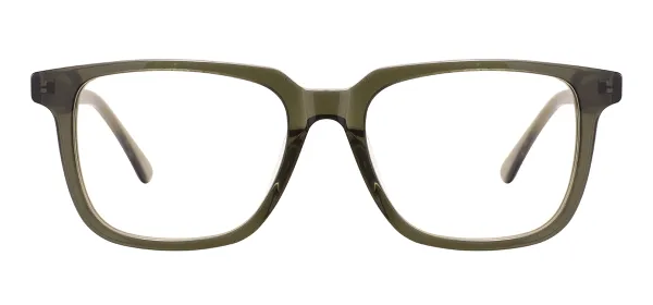Classic Square Glasses (Transparent Green)