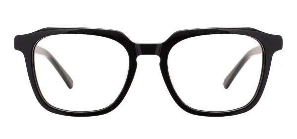Square Vintage Glasses (Black)