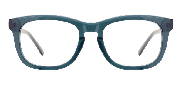 Clear Oval Spectacles (Transparent Blue)