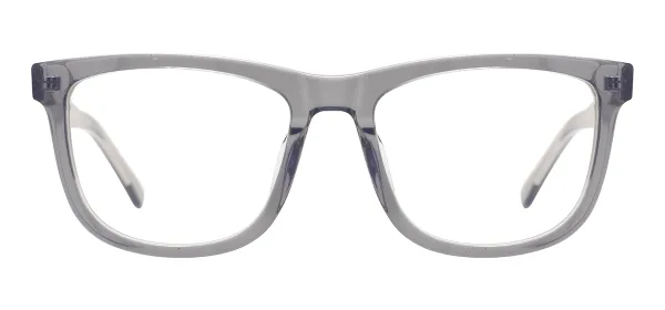 Classic Square Spectacles (Transparent Gray)