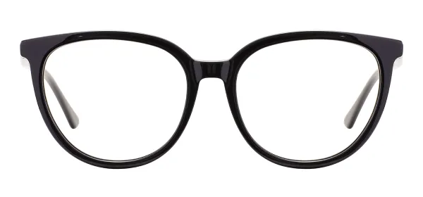 Round Acetate Spectacles (Black)