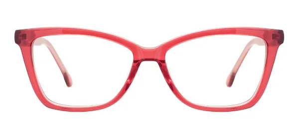 Cat Eye Women Glasses (Transparent Pink)