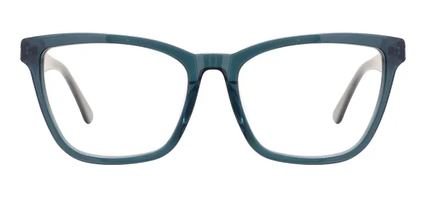Retro Cat Eye Spectacle (Transparent Blue)