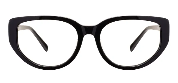 Acetate Cat Eye Glasses (Black)
