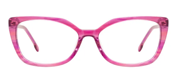 Trendy Cat Eye Acetate Glasses  (Transparent Purple)