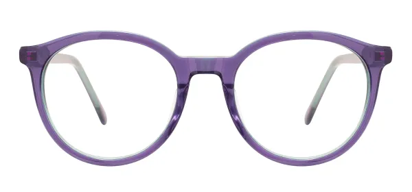 Vintage Round Eyeglasses (green)