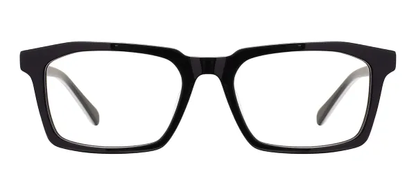 Classic Rectangle Eyeglasses (Black & White)