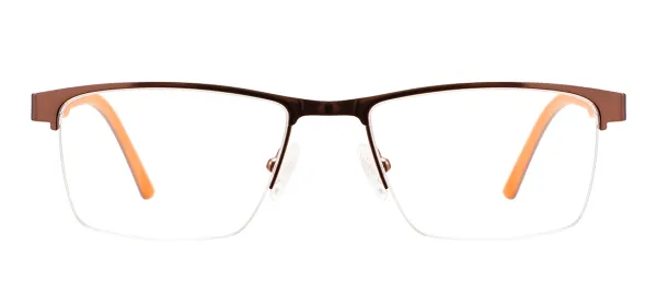 Fashion Half-rim Eyeglasses (Brown)
