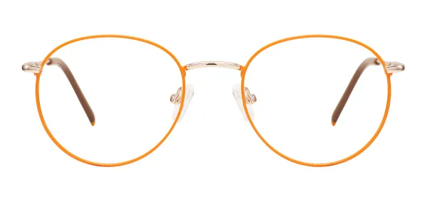 Fashion Oval Glasses (Orange)