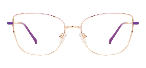 Retro Square Eyeglasses (Purple)