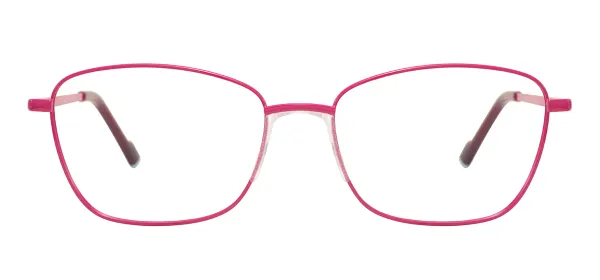 Metal Rectangular Glasses (Magenta)
