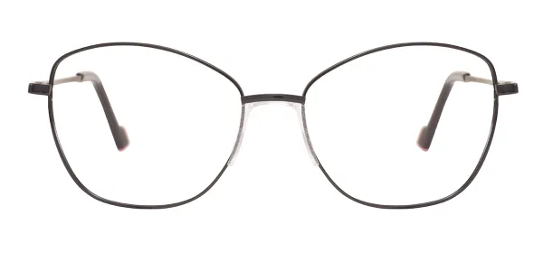 Trendy Oval Eyeglasses (Black)