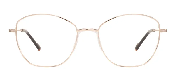 Trendy Oval Eyeglasses (Gold)