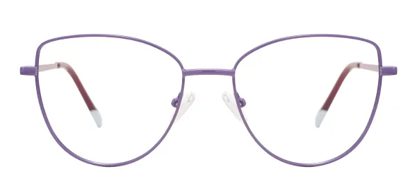 Fashion Metal Round Glasses (Purple)