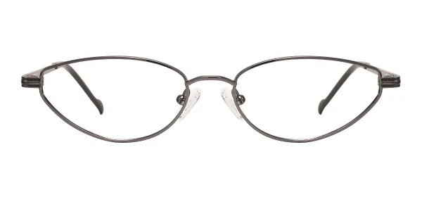 Retro Oval Metal Glasses (Gray)