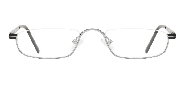 Retro Half Rim Glasses (Gray)