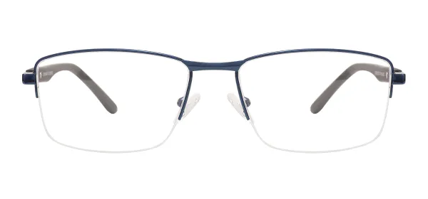 Metal Half Rim Glasses (Blue & Red)