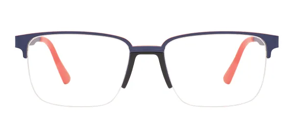 Fashion Half Rim Glasses (Blue & Red)