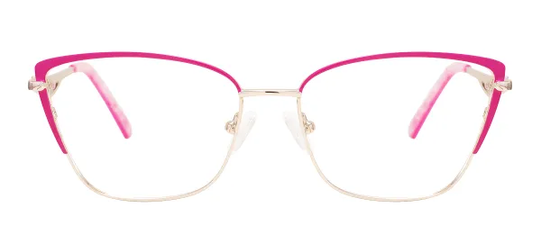 Women Retro Cat Eye Glasses (Magenta)