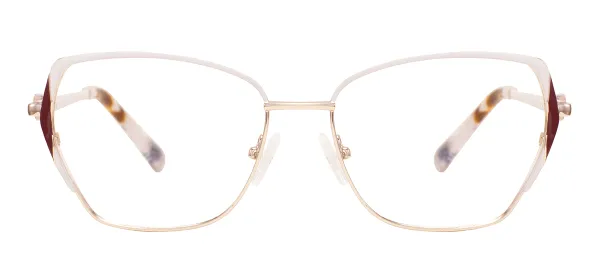 Retro Metal Glasses (White)