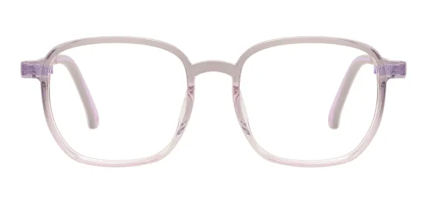 Children Square Eyewear (Transparent Purple)