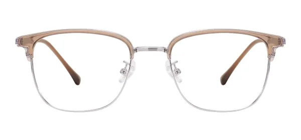 Fashion Eyebrow Square Spectacle (Transparent Brown)