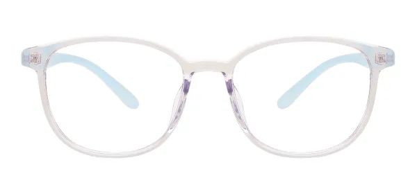 TR90 Stylish Oval Eyewear (Transparent Blue)