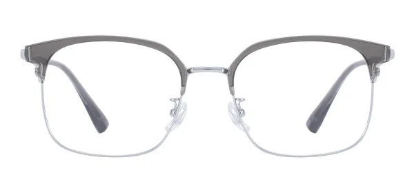 TR90 Retro Eyebrow Spectacles (Transparent Gray)