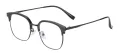 Fashion Round Browline Eyeglasses