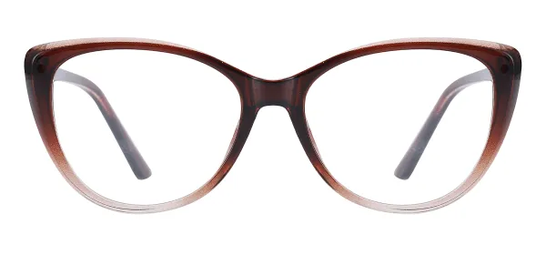 Women TR90 Cat Eye Glasses (Brown)