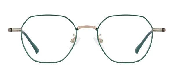 Metal Polygon Eyewear (green)