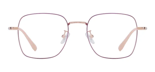 Classic Square Eyeglasses (Purple)