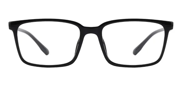 TR90 Classic Rectangle Eyeglasses (Black)