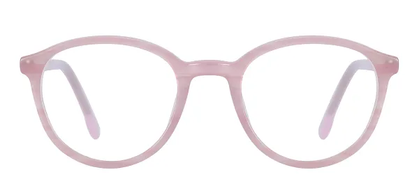 Small Retro Round Eyewear (Transparent Pink)