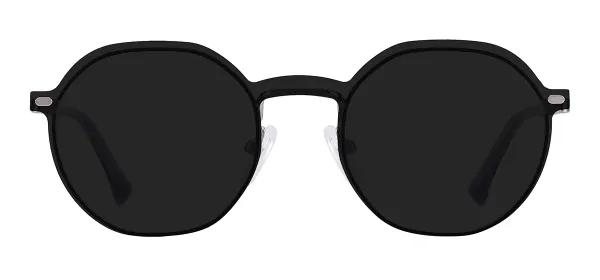 Retro Geometric Polarized Eyewear (Blue & Silver)