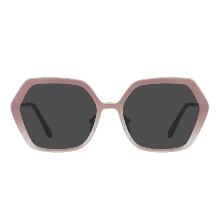 Metal Geometric Magnetic Eyeglasses with Clip-on