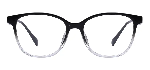 TR90 Oval Eyeglasses (Black & Transparency)