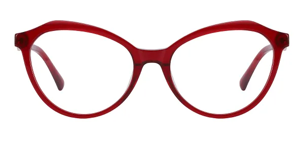 Fashion Oval Eyeglasses (Red)