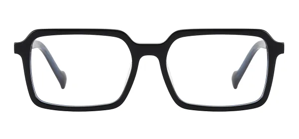 Rectangle Acetate Eyeglasses (Blue)
