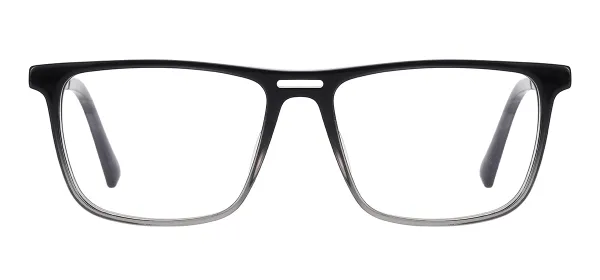 Double Bridge Rectangular Acetate Eyewear (Gray)