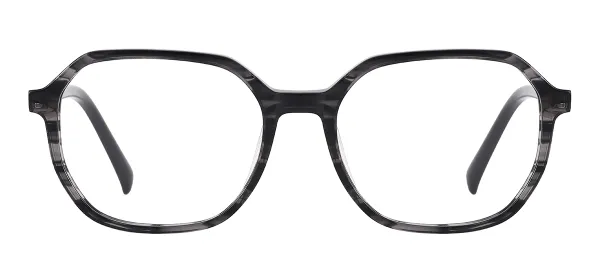 Geometric Acetate Eyeglasses  (Gray Tortoise)