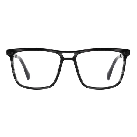 Double Bridge Square Acetate Eyeglasses