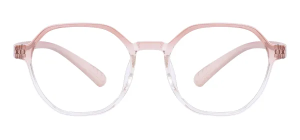 TR90 Geometric Eyeglasses (Transparent Brown)