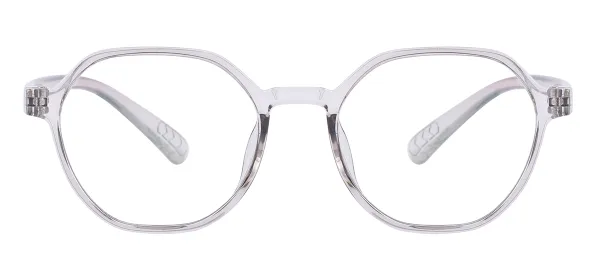TR90 Geometric Eyeglasses (Transparent Gray)