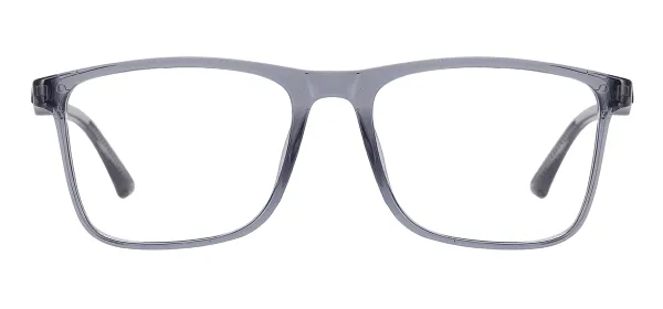 Ultra Light TR90 Square Eyewear (Transparent Gray)