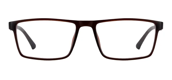 Small TR90 Rectangle Glasses (Brown)