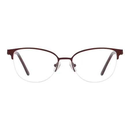 Small Half Rim Oval Eyeglasses
