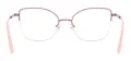 Retro Half Rim Metal Glasses